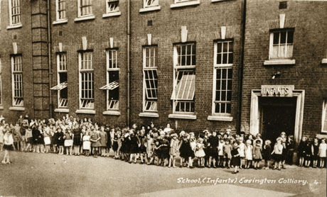 Postcard photograph entitled School, (Infants) Easington Colliery. 4 exactly as easc0005