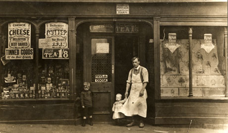 Bill and Fred Fawell Outside Fawell's Shop